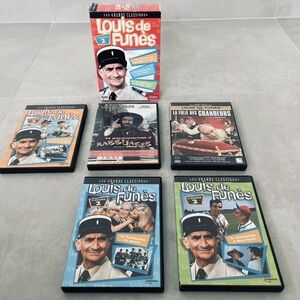 5 French DVDs - Louis de Funes